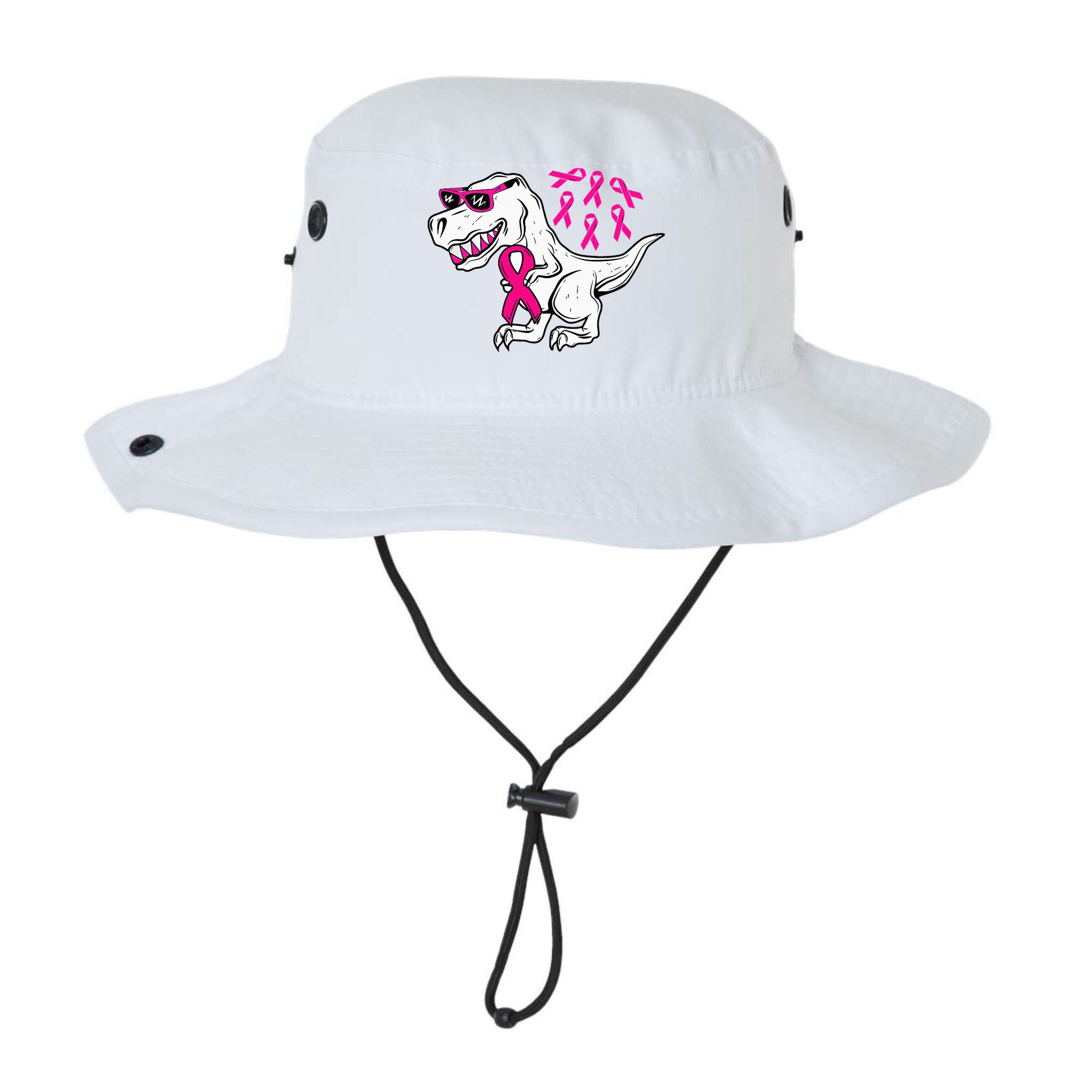 Dinosaur Pink Ribbon Breast Cancer Awareness Month Warrior Bucket Hat