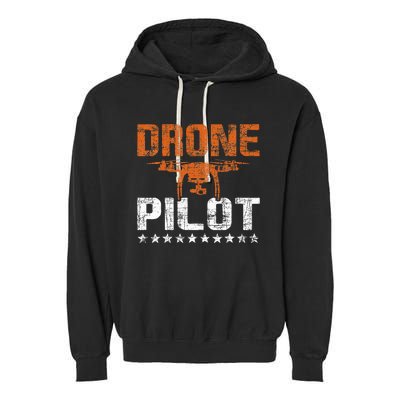 Drone Pilot Rc Flight Operator Quadcopter Flying Expert Garment-Dyed Fleece Hoodie