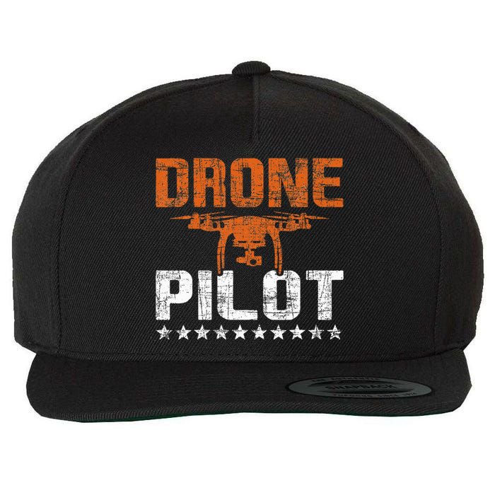 Drone Pilot Rc Flight Operator Quadcopter Flying Expert Wool Snapback Cap