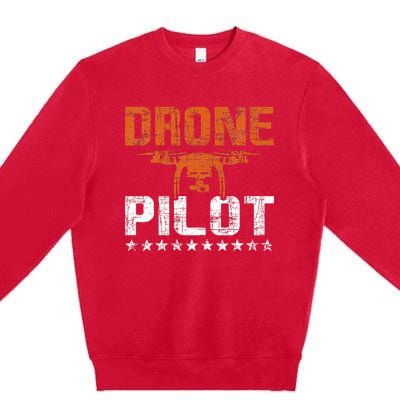 Drone Pilot Rc Flight Operator Quadcopter Flying Expert Premium Crewneck Sweatshirt