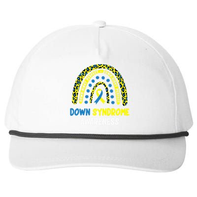 DownRight Perfect Rainbow T21 Down Syndrome Awareness Snapback Five-Panel Rope Hat