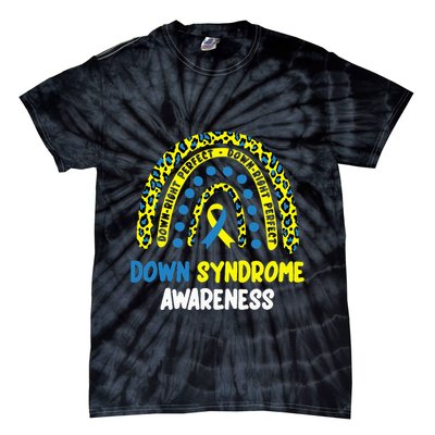 DownRight Perfect Rainbow T21 Down Syndrome Awareness Tie-Dye T-Shirt