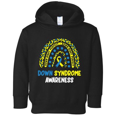 DownRight Perfect Rainbow T21 Down Syndrome Awareness Toddler Hoodie