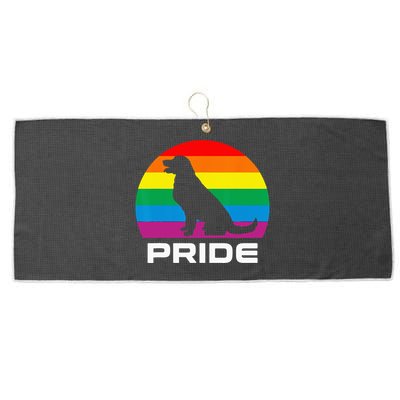 Dog Pride Rainbow Dog Large Microfiber Waffle Golf Towel