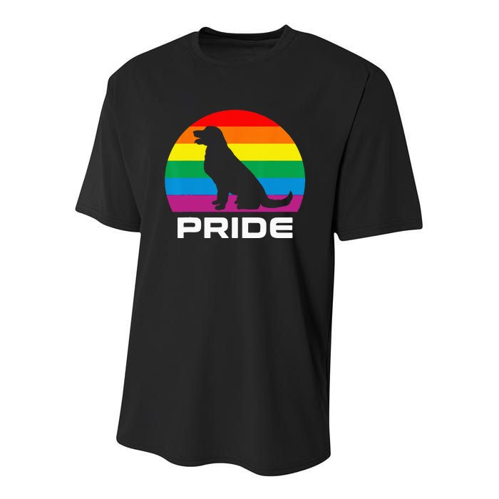 Dog Pride Rainbow Dog Youth Performance Sprint T-Shirt