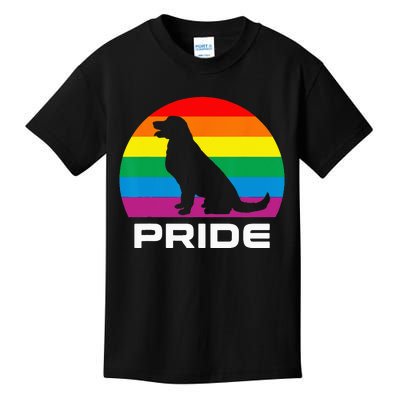 Dog Pride Rainbow Dog Kids T-Shirt