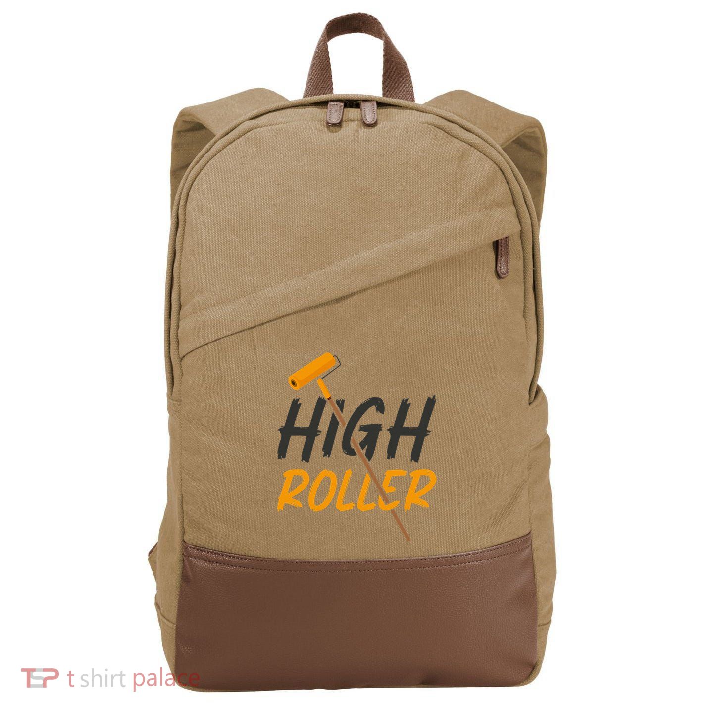 Decorator Paint Roller High Roller Funny House Painter Cotton Canvas Backpack