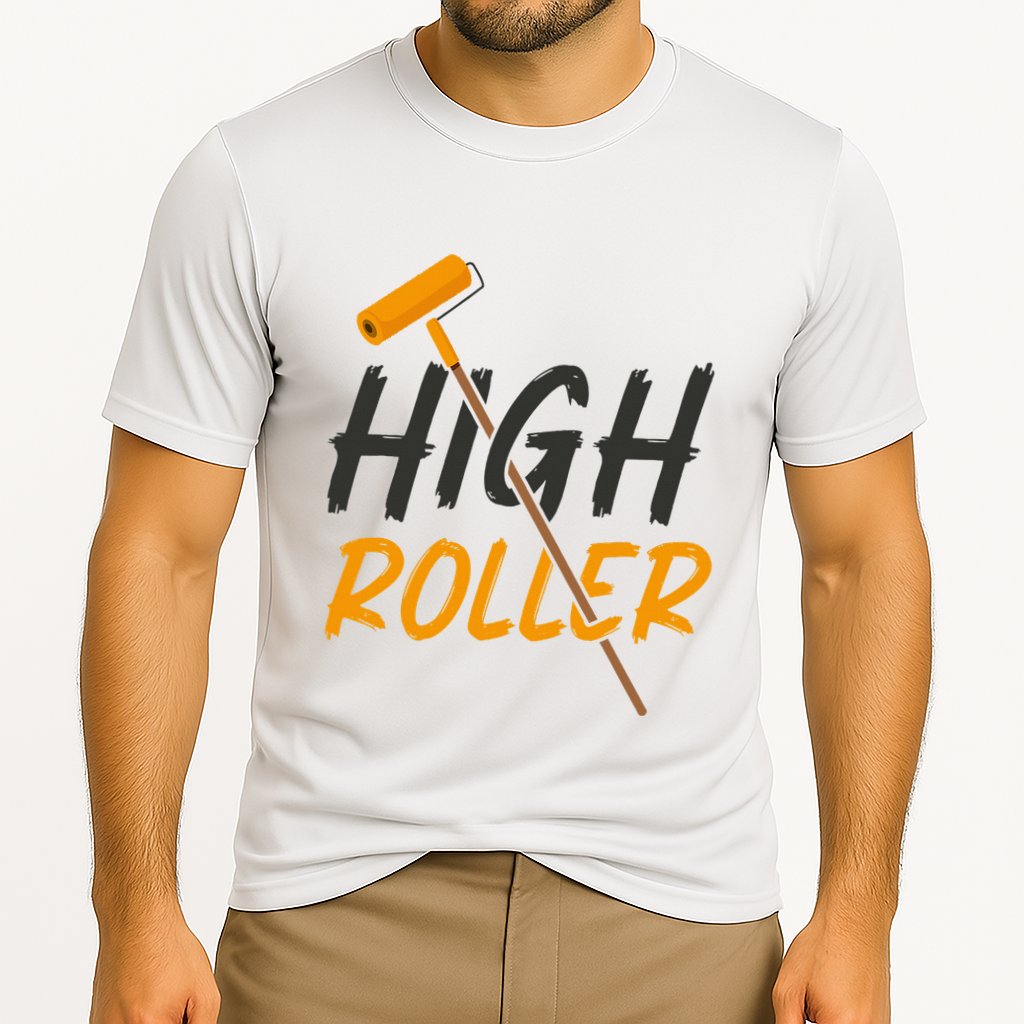 Decorator Paint Roller High Roller Funny House Painter Cooling Performance Crew T-Shirt