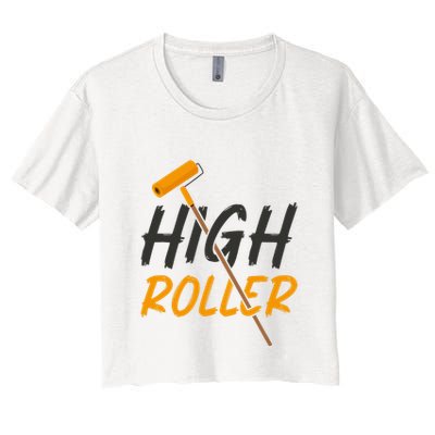 Decorator Paint Roller High Roller Funny House Painter Crop Top
