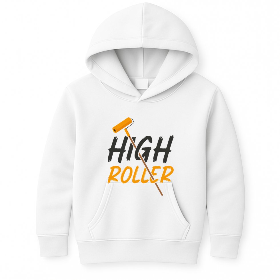 Decorator Paint Roller High Roller Funny House Painter Kids Hoodie