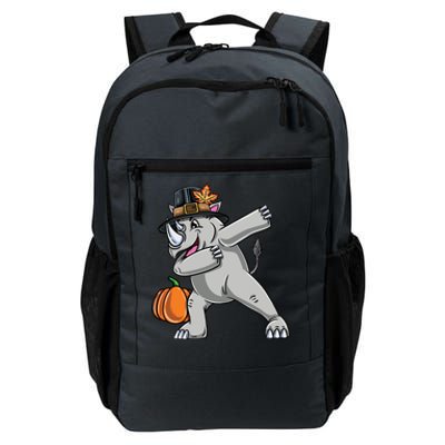 Dabbing Pilgrim Rhino Thanksgiving Gift Daily Commute Backpack