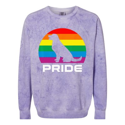 Dog Pride Rainbow Dog Colorblast Crewneck Sweatshirt