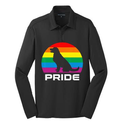 Dog Pride Rainbow Dog Silk Touch Performance Long Sleeve Polo