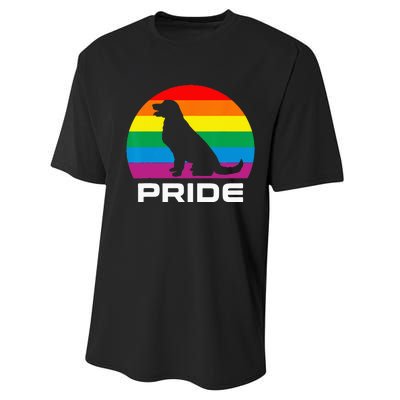 Dog Pride Rainbow Dog Performance Sprint T-Shirt