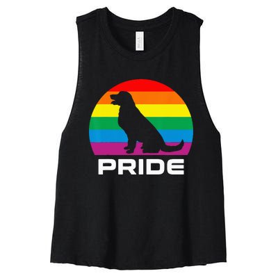 Dog Pride Rainbow Dog Women's Racerback Cropped Tank