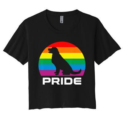 Dog Pride Rainbow Dog Women's Crop Top Tee