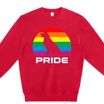 Dog Pride Rainbow Dog Premium Crewneck Sweatshirt