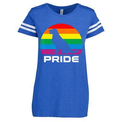 Dog Pride Rainbow Dog Enza Ladies Jersey Football T-Shirt