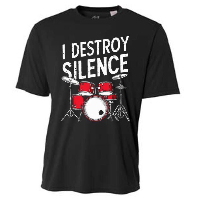 Drums & Percussion Rock Music Drummer Gift Cooling Performance Crew T-Shirt