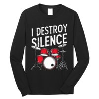 Drums & Percussion Rock Music Drummer Gift Long Sleeve Shirt