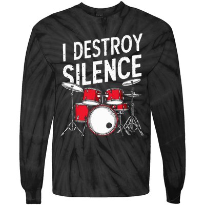 Drums & Percussion Rock Music Drummer Gift Tie-Dye Long Sleeve Shirt