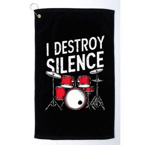 Drums & Percussion Rock Music Drummer Gift Platinum Collection Golf Towel