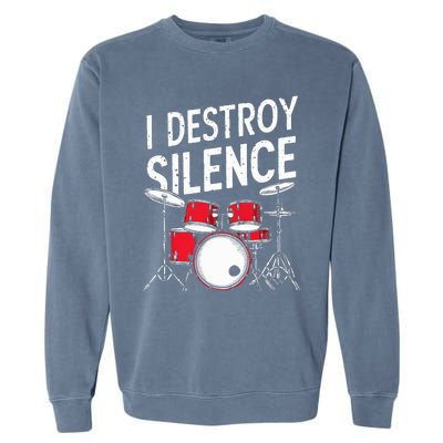 Drums & Percussion Rock Music Drummer Gift Garment-Dyed Sweatshirt