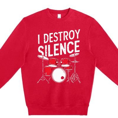 Drums & Percussion Rock Music Drummer Gift Premium Crewneck Sweatshirt