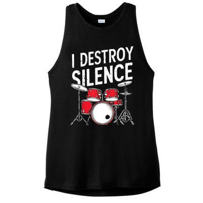 Drums & Percussion Rock Music Drummer Gift Ladies PosiCharge Tri-Blend Wicking Tank