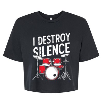 Drums & Percussion Rock Music Drummer Gift Bella+Canvas Jersey Crop Tee