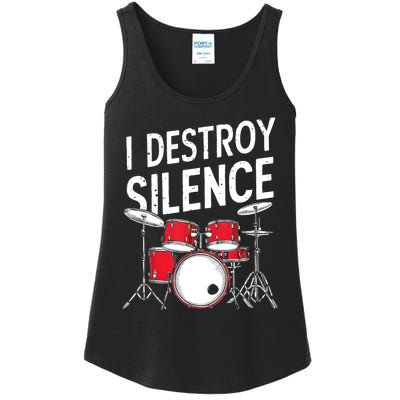 Drums & Percussion Rock Music Drummer Gift Ladies Essential Tank