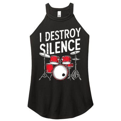 Drums & Percussion Rock Music Drummer Gift Women's Perfect Tri Rocker Tank