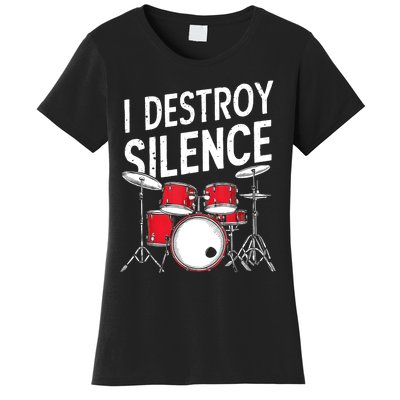 Drums & Percussion Rock Music Drummer Gift Women's T-Shirt