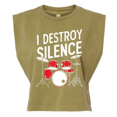 Drums & Percussion Rock Music Drummer Gift Garment-Dyed Women's Muscle Tee