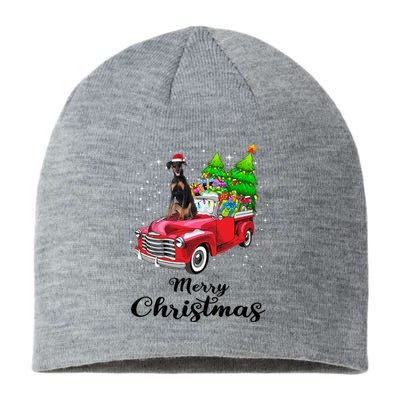 Dober Pinscher Ride Red Truck Christmas Pajama Great Gift Sustainable Beanie