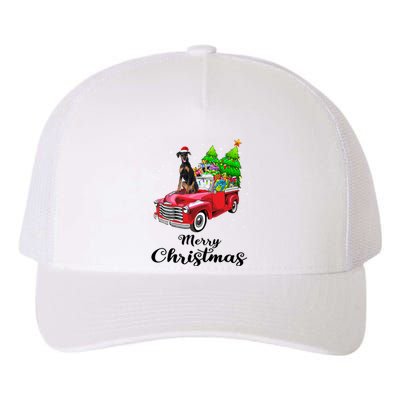 Dober Pinscher Ride Red Truck Christmas Pajama Great Gift Yupoong Adult 5-Panel Trucker Hat