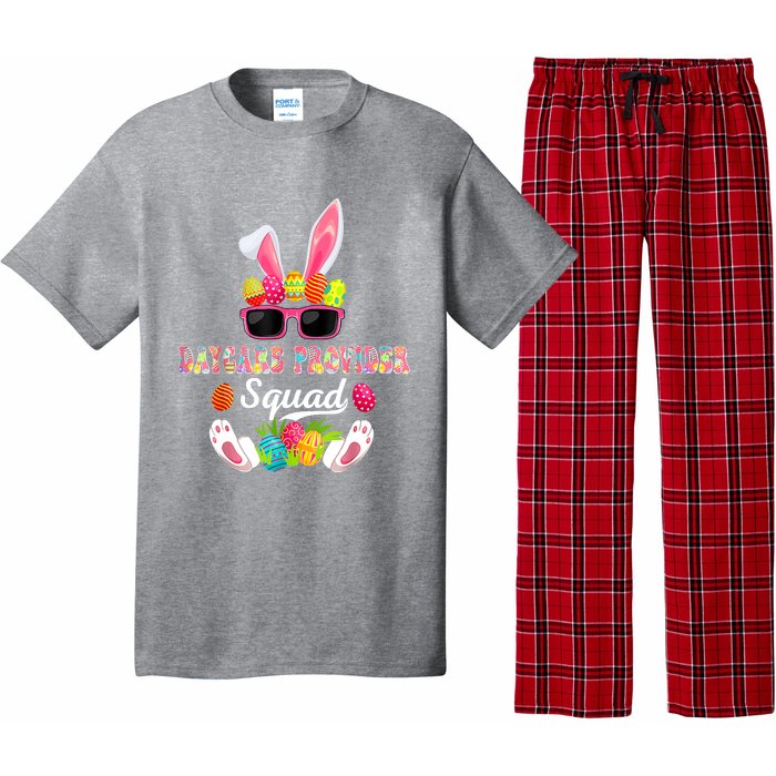 Daycare Provider Squad Costume Bunny Sunglasses Easter Eggs Pajama Set