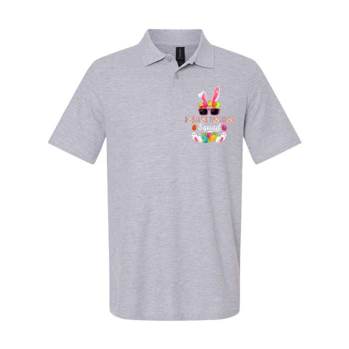 Daycare Provider Squad Costume Bunny Sunglasses Easter Eggs Softstyle Adult Sport Polo