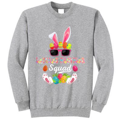 Daycare Provider Squad Costume Bunny Sunglasses Easter Eggs Tall Sweatshirt