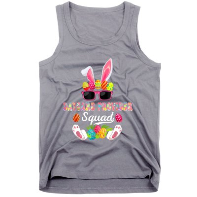 Daycare Provider Squad Costume Bunny Sunglasses Easter Eggs Tank Top