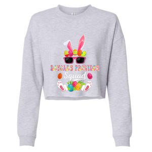 Daycare Provider Squad Costume Bunny Sunglasses Easter Eggs Cropped Pullover Crew