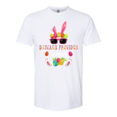 Daycare Provider Squad Costume Bunny Sunglasses Easter Eggs Softstyle CVC T-Shirt