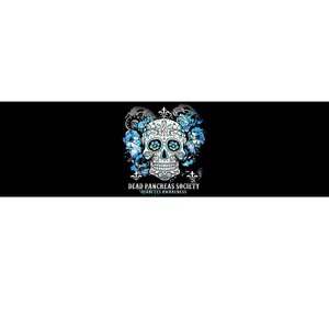 Dead Pancreas Society Diabetes Awareness Skull Flower Bumper Sticker