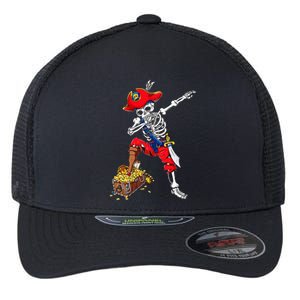 Dabbing Pirate Skeleton Dab Halloween Costume Gift Flexfit Unipanel Trucker Cap