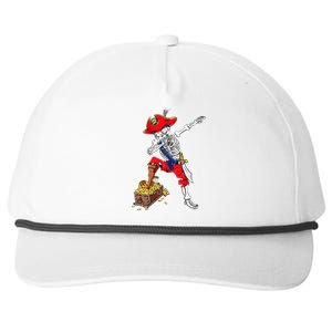 Dabbing Pirate Skeleton Dab Halloween Costume Gift Snapback Five-Panel Rope Hat