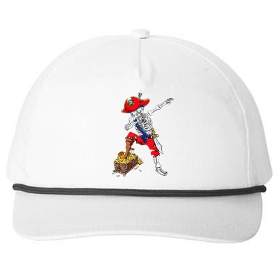 Dabbing Pirate Skeleton Dab Halloween Costume Gift Snapback Five-Panel Rope Hat