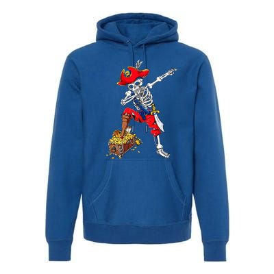 Dabbing Pirate Skeleton Dab Halloween Costume Gift Premium Hoodie