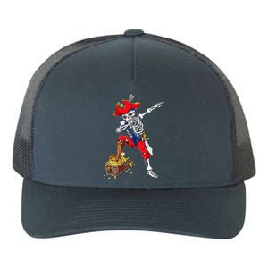 Dabbing Pirate Skeleton Dab Halloween Costume Gift Yupoong Adult 5-Panel Trucker Hat