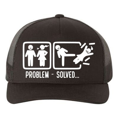 Divorce Problem Solved Funny Break Up Yupoong Adult 5-Panel Trucker Hat