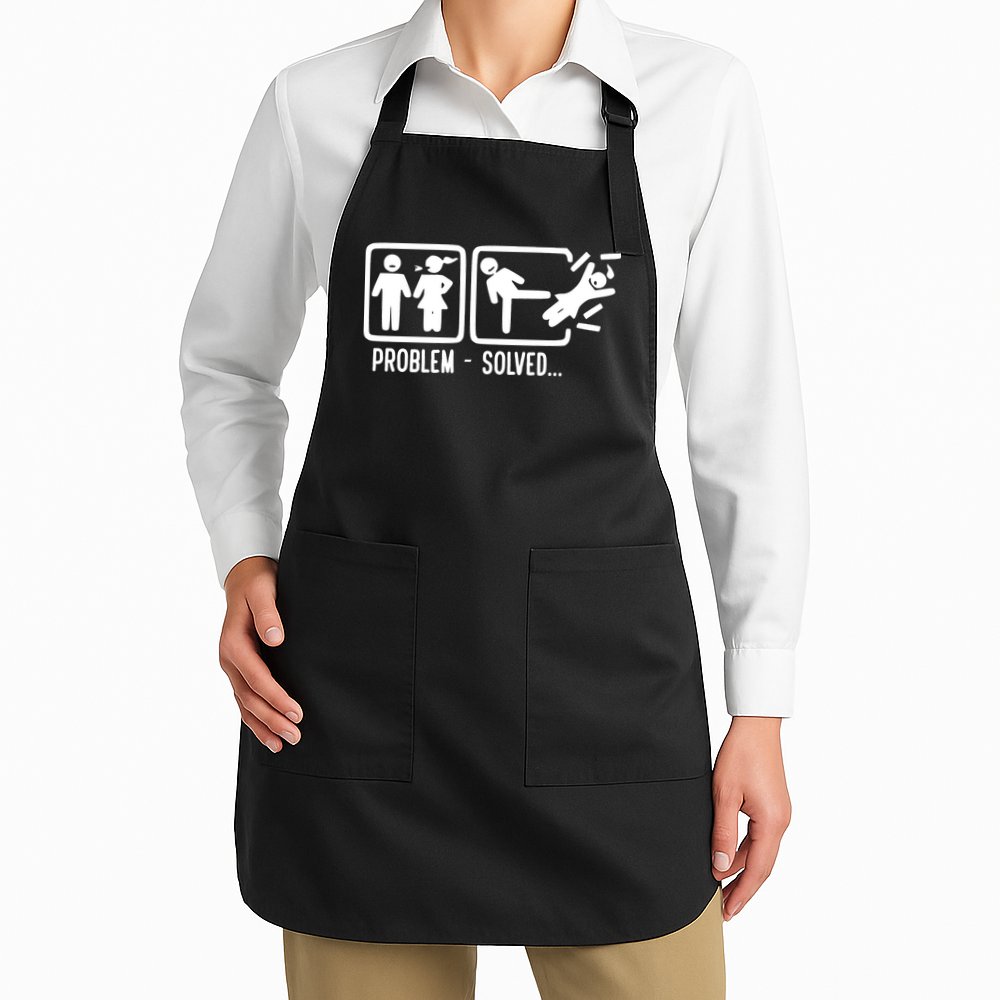 Divorce Problem Solved Funny Break Up Apron